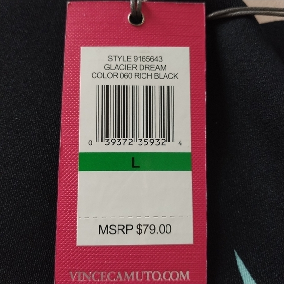 Vince Camuto Glacier Dream Black Sleeveless Top L - Picture 8 of 11